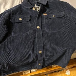 men’s small suede flannel/jacket navy blue worth 108$
